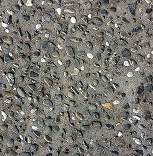 Exposed aggregate concrete finish