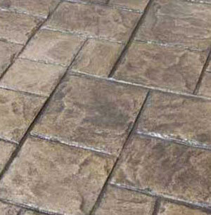 Stamped concrete finish